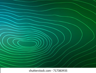 Dark Blue, Green vector indian curved background. Blurred decorative design in Indian style with lines. A new texture for your design.