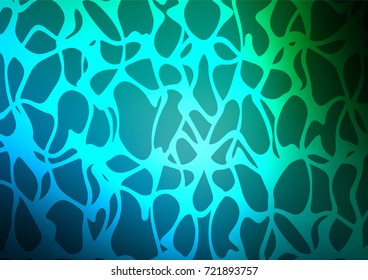 Dark Blue, Green vector indian curved background. Ethnic elegant natural pattern with gradient. Brand-new style for your business design.