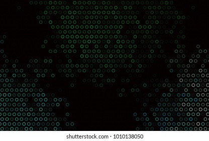 Dark Blue, Green vector  layout with circle shapes. Blurred decorative design in abstract style with bubbles. The pattern can be used for beautiful websites.