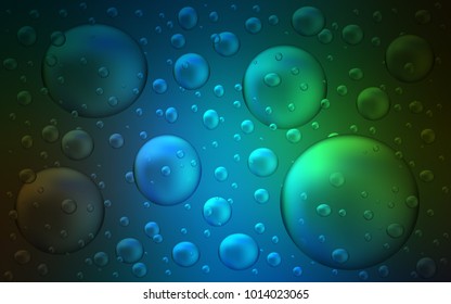 Dark Blue, Green vector layout with circle shapes. Beautiful colored illustration with blurred circles in nature style. Completely new template for your brand book.