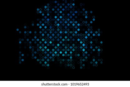 Dark Blue, Green vector  layout with circle shapes. Illustration with set of shining colorful abstract circles. New design for ad, poster, banner of your website.