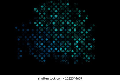 Dark Blue, Green vector  layout with circle shapes. Beautiful colored illustration with blurred circles in nature style. The pattern can be used for ads, leaflets of liquid.