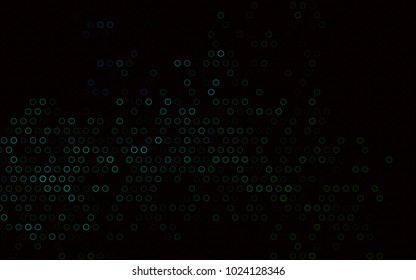 Dark Blue, Green vector  layout with circle shapes. Modern abstract illustration with colorful water drops. Completely new template for your brand book.