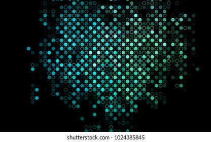 Dark Blue, Green vector  layout with circle shapes. Beautiful colored illustration with blurred circles in nature style. Beautiful design for your business natural advert.
