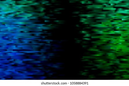 Dark Blue, Green vector layout with flat lines. Modern geometrical abstract illustration with staves. The pattern can be used for websites.