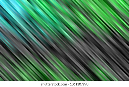 Dark Blue, Green vector layout with flat lines. Lines on blurred abstract background with gradient. The pattern can be used as ads, poster, banner for commercial.