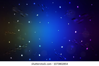 Dark Blue, Green vector layout with festival confetti. Confetti on blurred abstract background with colorful gradient. New design for ad, poster, banner of your Party.