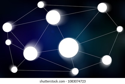 Dark Blue, Green vector layout with circles, lines. Decorative design in abstract style with triangle structure. Beautiful design for your business advert.