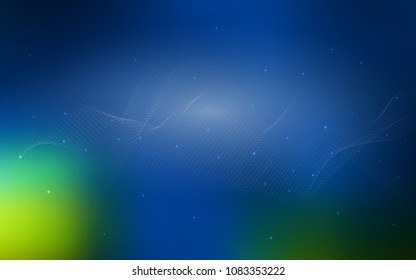Dark Blue, Green vector layout with circle shapes. Modern abstract illustration with colorful water drops. The pattern can be used for ads, leaflets of liquid.