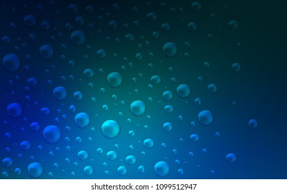 Dark Blue, Green vector layout with circle shapes. Beautiful colored illustration with blurred circles in nature style. Completely new template for your brand book.