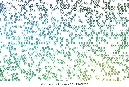 Dark Blue, Green vector layout with bright stars. Blurred decorative design in simple style with stars. The pattern can be used for websites.