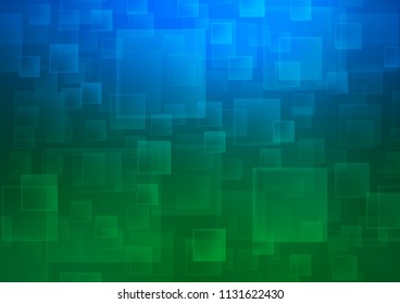 Dark Blue, Green vector layout with lines, rectangles. Decorative design in abstract style with rectangles. Modern template for your landing page.