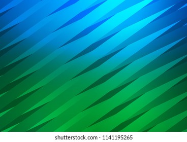Dark Blue, Green vector layout with flat lines. Glitter abstract illustration with colored sticks. Smart design for your business advert.