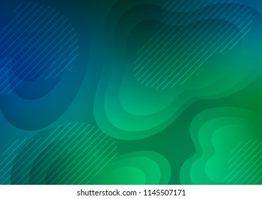 Dark Blue, Green vector layout with flat lines. Blurred decorative design in simple style with lines. The template can be used as a background.