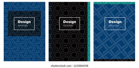 Dark Blue, Green vector layout for Leaflets. Glitter abstract design concept with text box. Pattern notebooks, journals.