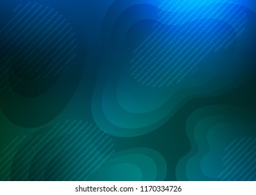 Dark Blue, Green vector layout with flat lines. Lines on blurred abstract background with gradient. The template can be used as a background.