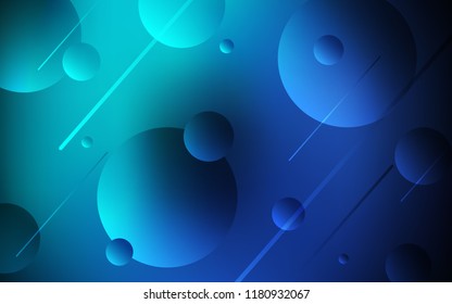 Dark Blue, Green vector layout with circle shapes. Glitter abstract illustration with blurred drops of rain. Pattern can be used for beautiful websites.