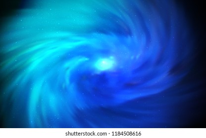 Dark Blue, Green vector layout with cosmic stars. Shining colored illustration with bright astronomical stars. Template for cosmic backgrounds.
