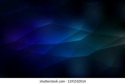 Dark Blue, Green vector layout with lines, triangles. Beautiful illustration with triangles in nature style. Best design for your ad, poster, banner.