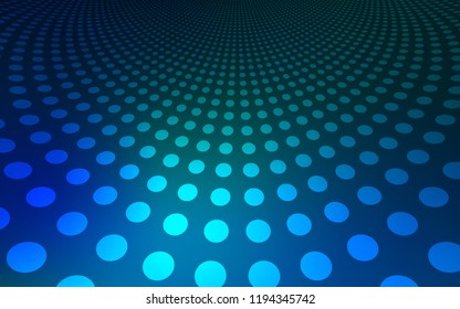 Dark Blue, Green vector layout with circle shapes. Glitter abstract illustration with blurred drops of rain. Pattern can be used for futuristic ad, booklets.