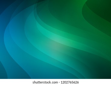 Dark Blue, Green vector layout with flat lines. Decorative shining illustration with lines on abstract template. The pattern can be used for websites.