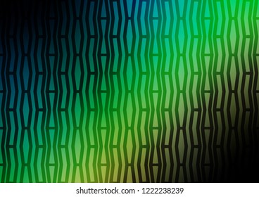 Dark Blue, Green vector layout with flat lines. Modern geometrical abstract illustration with staves. The pattern can be used as ads, poster, banner for commercial.
