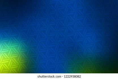 Dark Blue, Green vector layout with lines, triangles. Abstract gradient illustration with triangles. Smart design for your business advert.