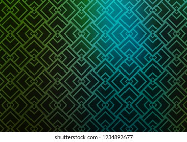 Dark Blue, Green vector layout with flat lines. Blurred decorative design in simple style with lines. Best design for your ad, poster, banner.