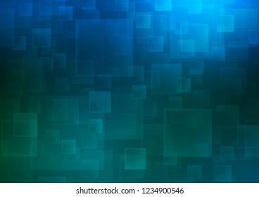 Dark Blue, Green vector layout with lines, rectangles. Illustration with set of colorful rectangles. The template can be used as a background.