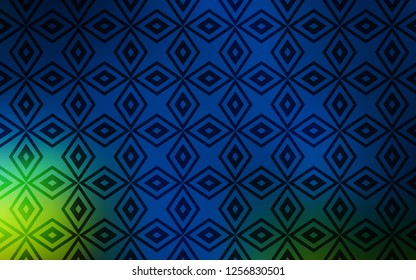 Dark Blue, Green vector layout with lines, rectangles. Decorative design in abstract style with rectangles. The template can be used as a background.