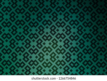 Dark Blue, Green vector layout with lines, rectangles. Glitter abstract illustration with rectangular shapes. Best design for your ad, poster, banner.