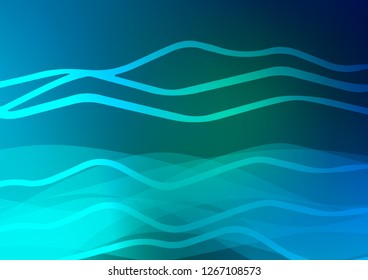 Dark Blue, Green vector layout with flat lines. Lines on blurred abstract background with gradient. The pattern can be used for websites.