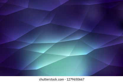 Dark Blue, Green vector layout with lines, triangles. Illustration with set of colorful triangles. Pattern can be used for websites.