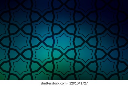 Dark Blue, Green vector layout with bright stars. Glitter abstract illustration with colored stars. Pattern for wrapping gifts.