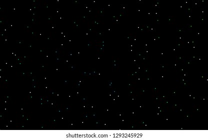 Dark Blue, Green vector layout with bright stars. Shining colored illustration with stars. The template can be used as a background.