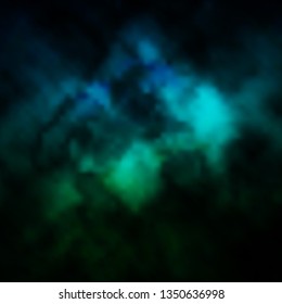 Dark Blue, Green vector layout with cloudscape. Gradient illustration with colorful sky, clouds. Beautiful layout for uidesign.
