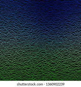 Dark Blue, Green vector layout with curves. Abstract illustration with bandy gradient lines. Pattern for websites, landing pages.