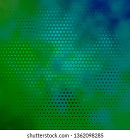 Dark Blue, Green vector layout with circles. Abstract colorful disks on simple gradient background. Pattern for websites, landing pages.
