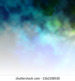 Dark Blue, Green vector layout with cloudscape. Colorful illustration with abstract gradient clouds. Pattern for your commercials.
