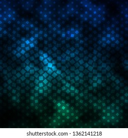 Dark Blue, Green vector layout with lines, rectangles. Abstract gradient illustration with rectangles. Modern template for your landing page.