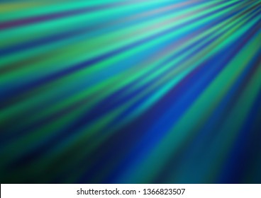 Dark Blue, Green vector layout with flat lines. Decorative shining illustration with lines on abstract template. Pattern for ads, posters, banners.