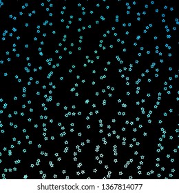 Dark Blue, Green vector layout with bright stars. Colorful illustration in abstract style with gradient stars. Theme for cell phones.