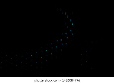 Dark Blue, Green vector layout with banking symbols. Colored symbols of all currency on white background. Smart design for your business advert of economic, wealth.