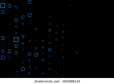 Dark Blue, Green vector layout with lines, rectangles. Illustration with set of colorful rectangles. Best design for your ad, poster, banner.