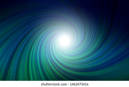 Dark Blue, Green vector layout with cosmic stars. Space stars on blurred abstract background with gradient. Template for cosmic backgrounds.
