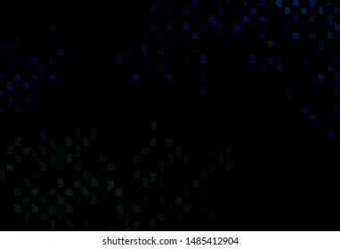 Dark Blue, Green vector layout with latin alphabet. Abstract illustration with colored latin alphabet. The pattern can be used for ad, booklets, leaflets of education.