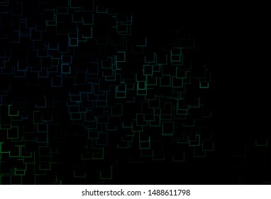 Dark Blue, Green vector layout with lines, rectangles. Beautiful illustration with rectangles and squares. Modern template for your landing page.