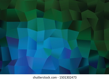 Dark Blue, Green vector layout with rectangles, squares. Illustration with set of colorful rectangles. Background for cell phones.
