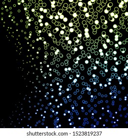 Dark Blue, Green vector layout with circles. Illustration with set of shining colorful abstract spheres. Pattern for business ads.