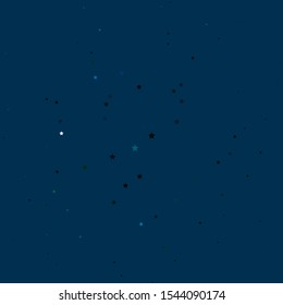 Dark Blue, Green vector layout with bright stars. Colorful illustration in abstract style with gradient stars. Pattern for wrapping gifts.